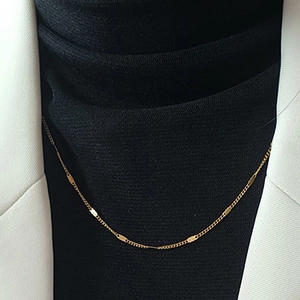 Mode Edelstahl Panzerkette Halskette Mit Metallblechen Und Perlen Für Damen Minimalistisch Pendeln Täglich Gold Silber Schmuck