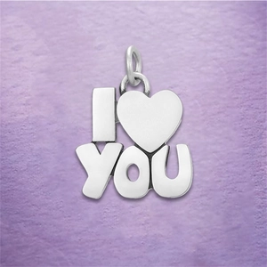I Heart YOU Anhänger aus poliertem Edelstahl für die Schmuckherstellung
