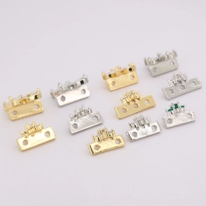 Macro detail of 14k gold plated copper spacers with micro cubic zirconia for DIY jewelry
