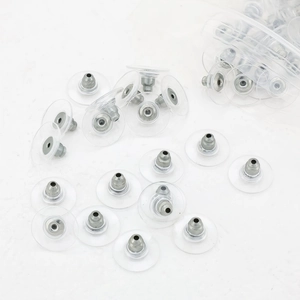 Chiusure per orecchini in rame sfusi con dischi in plastica per creazione gioielli