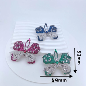 Eleganter Kupfer Schmetterling Brosche Voll Strass Eingelegt Tierform Pin Für Damen Anzug Mantel Party Schmuck Geschenk