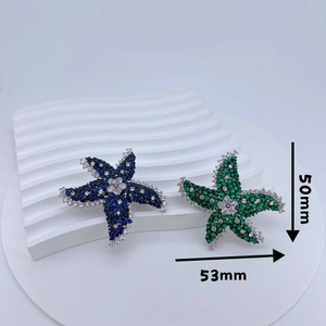 Luxus Seestern Brosche Aus Kupfer Mit Zirkonia Glitzernde Seestern Nadel Für Damen Mode Maritimer Stil Schmuck Seestern Anstecknadel
