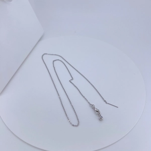 Cadena en O chapada en oro de 18k con cierre de langosta y pin ajustable de aguja