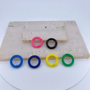 Round Copper Spring O-Ring Clasps Lacquered Multicolor Open Jump Rings For DIY Jewelry Making Keychains Necklace Connector