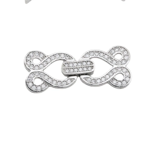 Infinity-Verschluss mit Mikropavé-Fassung und 18k Vergoldung für DIY-Halsketten