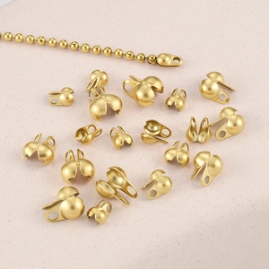 Stainless Steel Ball Chain Connector Clamshell Bead Tips End Covers For Jewelry Making DIY Crafting Findings Accessory