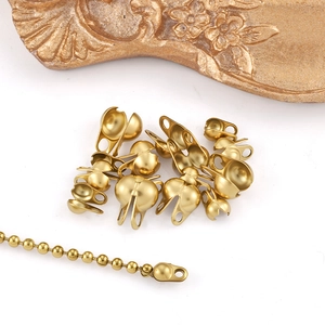 18K gold plated stainless steel bead chain connectors for DIY jewelry making