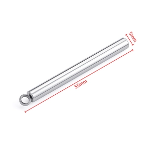 55mm Edelstahl Zylinder Anhänger mit Öse für DIY Halsketten und Schmuckherstellung