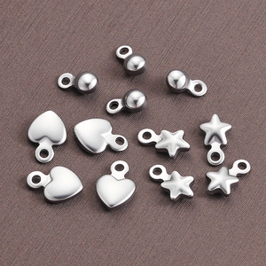 Colgantes de Acero Inoxidable Corazón Estrella Redondo para Hacer Joyas DIY Dije Pulido Espejo para Collar Pulsera