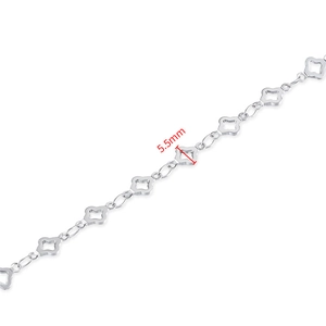 5.5mm stainless steel clover link chain for handmade necklaces and bracelets