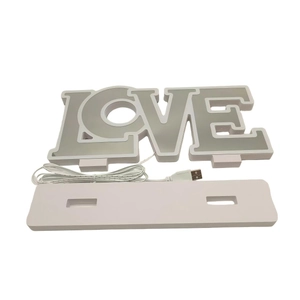 LED infinity tunnel lamp LOVE sign with detachable base and USB power cable