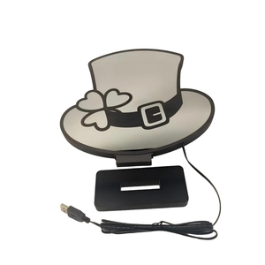 Luce LED cappello San Patrizio con trifoglio e cavo USB per decorazione festiva