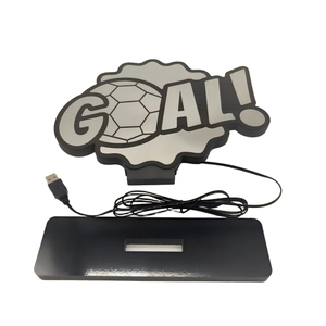Creative LED GOAL football neon sign lamp with black USB base for home room decor