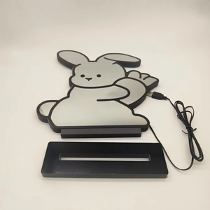 Detail of Easter bunny infinity mirror desk lamp with USB base and power cable