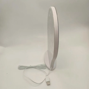 Slim white LED tunnel light with USB power cable shown from a side profile view