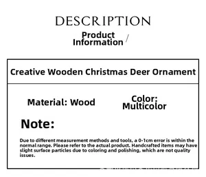 Macro detail of handmade wooden Christmas deer ornament showing smooth painted craft texture
