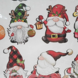 Lot de décorations gnomes de Noël avec chapeaux à carreaux et lanternes de fête