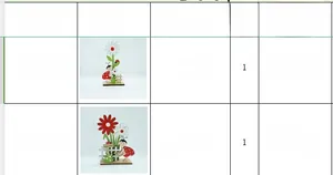 Détail d'ornements de Pâques en bois avec coccinelles, fleurs peintes et signe Welcome