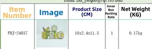 Produktdatenblatt mit Maßen 18x2.4x11.5cm für die österliche SPRING Holzdekoration