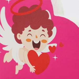 Décoration de cœur en bois avec ange Cupidon mignon pour mariage et maison