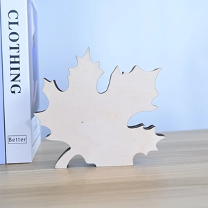 Décoration de table en bois en forme de feuille d'érable pour fête des récoltes