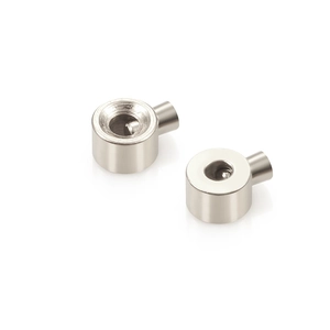 Polished stainless steel column cord end caps and crimp beads for jewelry making