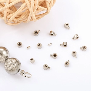 Stainless Steel Positioning Crimp Beads Findings For DIY Bracelet Necklace Making Jewelry Connectors End Buckle Accents