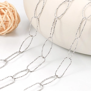 Edelstahl Facettierte Ovalgliederkette Für Schmuckherstellung Halskette Armband Diamantschliff Unfertige Schmuck Kette