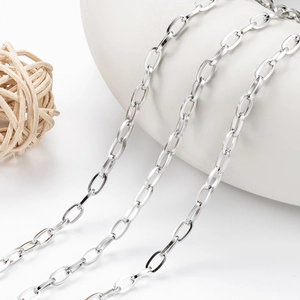Catena in Acciaio Inossidabile per Creazione Gioielli Fai da Te Filo Quadrato Maglia a Croce Catena in Metallo per Collane