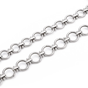 Polished stainless steel OT toggle circle bar chain link for DIY jewelry necklaces