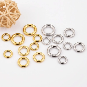 316 Stainless steel spring ring clasps in gold and silver for jewelry making DIY