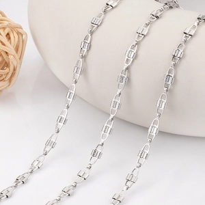 Stainless Steel Textured Link Chain For DIY Jewelry Making Necklace Bracelet Non Fading Industrial Style Metal Chain Accessory