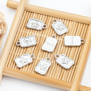 Stainless steel butterfly and Beauty pendant charms with 18k gold plating for DIY jewelry