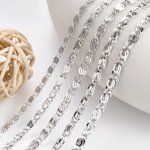 Cadena de Esvástica de Alambre Cuadrado de Acero Inoxidable para Hacer Joyas de Bricolaje Collar Pulsera Accesorios de Cadena de Eslabones Plata