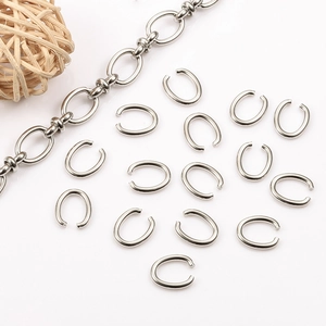 Anellini Ovali in Acciaio Inossidabile Connettori Aperti DIY Accessori per Creazione Gioielli Collane Bracciali Parti Artigianali Argento