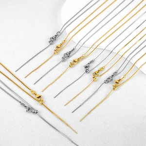 Adjustable titanium steel snake chain necklaces in gold and silver with lobster clasp