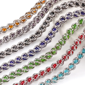 Edelstahl Perlen Kette Für DIY Schmuckherstellung Bunte Perlen Dekorative Kette Für Halskette Armband Zubehör