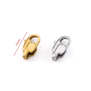 15.5mm stainless steel square lobster clasps in gold and silver for jewelry making