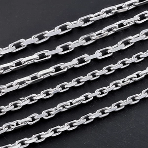 Polierte Edelstahl Ovalgliederkette Wasserdicht Lichtecht DIY Halskette Armband Herstellung Schmuckherstellung Kette