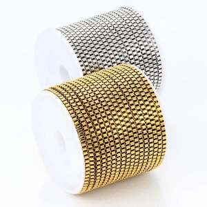 Rotolo di Catena Box in Acciaio Inossidabile per Creazione di Gioielli DIY Galvanizzato Sottovuoto Catena a Maglie per Collana Braccialetto