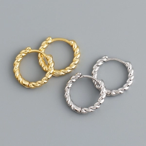 925 Sterling Silver Twist Earrings