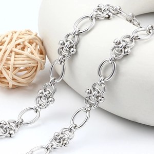 Stainless Steel Diy Jewelry Making Bead Link Chain Minimalist Industrial Style Silver Tone Chain For Necklace Bracelet Accessory