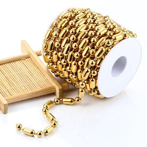 Stainless Steel Bead Chain Ball Chain Long and Short Bead Chains For DIY Jewelry Making Necklace Bracelet Clothing Accessory Supplies