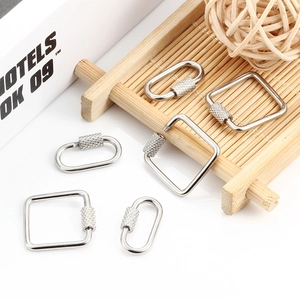 Stainless steel screw lock connectors in oval and square shapes with knurled texture design