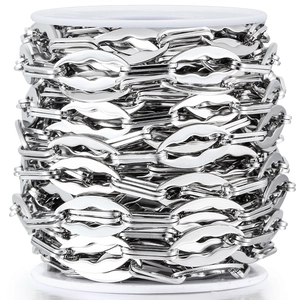 DIY stainless steel lip chain on spool for making fashion necklaces and bracelets