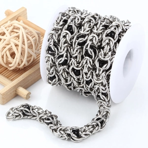 Edelstahl Byzantinische Kielkette Mit Katzenaugen Perlen Für DIY Hip Hop Halskette Armband Schmuckherstellung Material