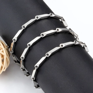 Catena a Maglie Esagonali in Acciaio Inossidabile da 3mm per Creazione di Collane e Bracciali Fai-da-te Hip Hop Unisex