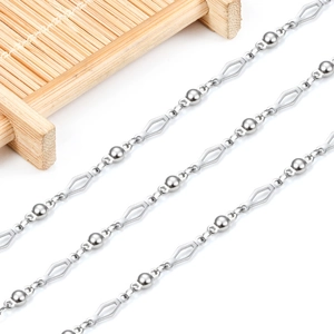 Polished stainless steel diamond shape lantern chain for DIY jewelry making
