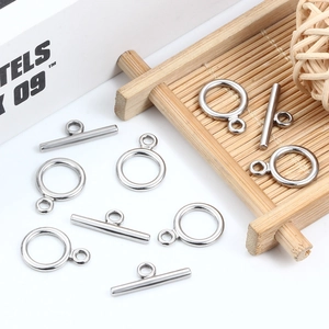 Polished stainless steel OT toggle clasp for DIY necklace and bracelet jewelry making