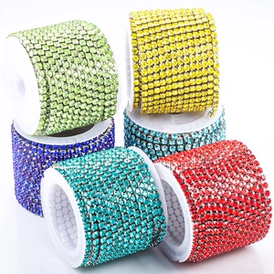 Chaîne Tennis en Acier Inoxydable Strass Colorés pour Bricolage Fabrication Bijoux Collier Bracelet Accessoires Chaîne à Maillons Électroplaquée